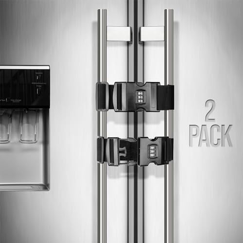 Fridge Lock for Kids and Adults, (2 Pack) French Door