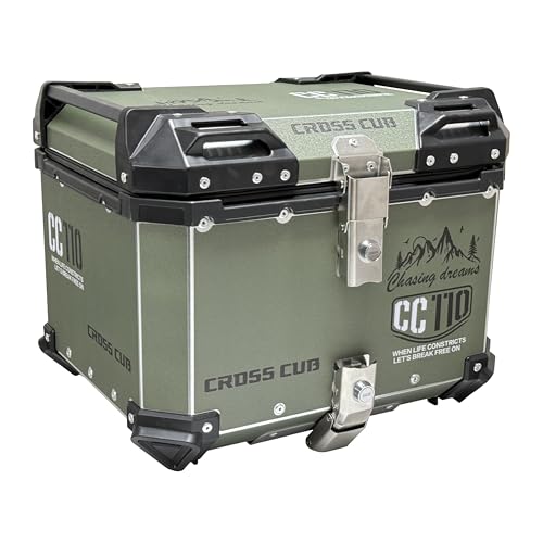 JISYIWOW�o�C�N�p ���A�{�b�N�X �A���~�� 45L ��e�� �N���X�J�u Cross Cub 110�p �I�[�g�o�C�{�b�N�X �p�j�A�P�[�X �_�炩�����n�t�� �Y�f�|��t�x�[�X�t�� �o�b�N���X�g�t�� �L�[���b�N�\ �ȒP�E�� (�O���[��)