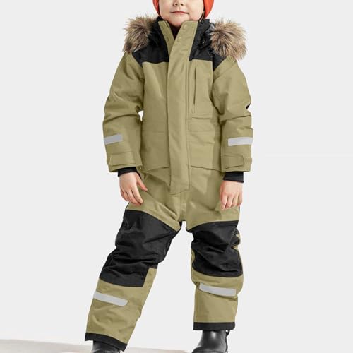 Combinaison de ski imperméable coupe-vent chaude pour enfants - 2