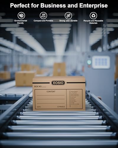 Image of EOSIO 5 Ply Pack 4 Large Size Corrugated Cardboard boxes for Packaging Cartons Cartoon Carton box for Small Business, Packing, Shipping, Moving & Storage,Courier,Transportation,Home Shifting,Parcel