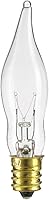 Vista 1 de Sunlite 40001 Bombilla incandescente pequeña con punta de llama, 7 vatios, base de candelabro (E12), regulable, para candelabros, apliques