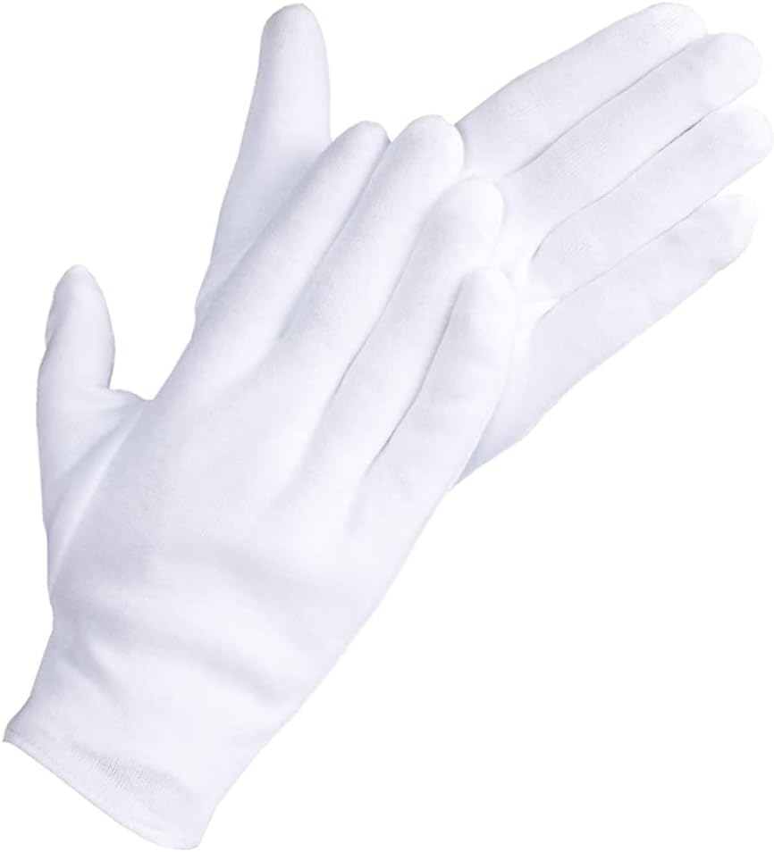 ANNI STAR White Cotton Gloves,Premium Cotton Gloves,Hand Gloves Moisturizing Overnight,White Gloves for Women & Men