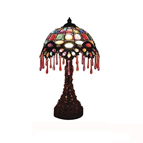 Lampe De Table De Style Tiffany Lampe De Table En Fer Perlé Lampe De Chevet Individuelle Lampe De Bureau D'éclairage