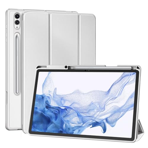 Étui de protection premium gris pour Samsung Galaxy Tab S7 Plus et S8+ 12.4"