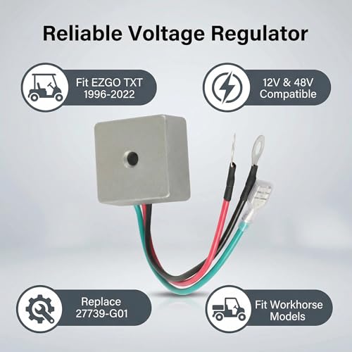 Image of Voltage Regulator Rectifier 27739-G01 for E-Z-GO TXT RXV Gas Golf Cart, Club Car & Columbia, Replaces 27739G01 435-203 1027112-01