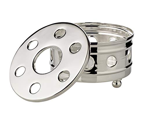 Chauffe-théière argenté Lydia Ø 13 cm support bougie plat de table - 3