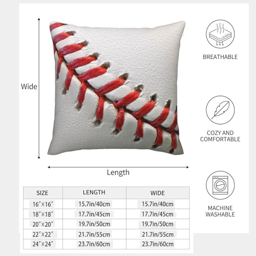 Housses de coussin en lin baseball avec finitions de qualité supérieure
