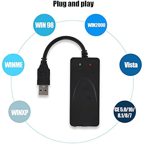 Sxhlseller Внешний факс-модем USB 2.0, USB 56K двухпортовый факс-модем для передачи данных с автоматическим набором номера и портом RJ11, для системы 10 8 7 XP Vista