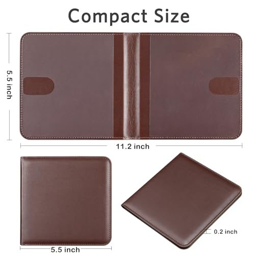 Image of CoBak Car Registration and Insurance Holder - Vehicle Glove Box Car Organizer, Auto Truck Comparment Accessories Case for Essential Document, Driver License, Cards (Deep Brown)