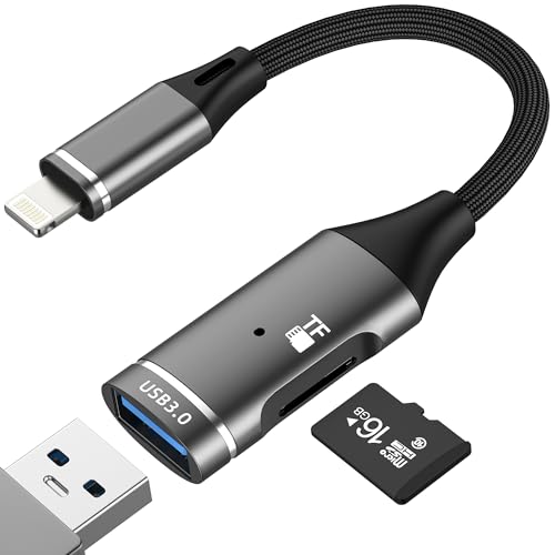 Adaptateur USB Lightning pour vider appareil photo sur iPhone et iPad