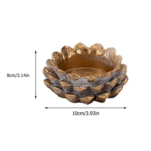 Valicclud 2 peças de mini porta-velas em forma de pinho em forma de cone de vela romântica decoração