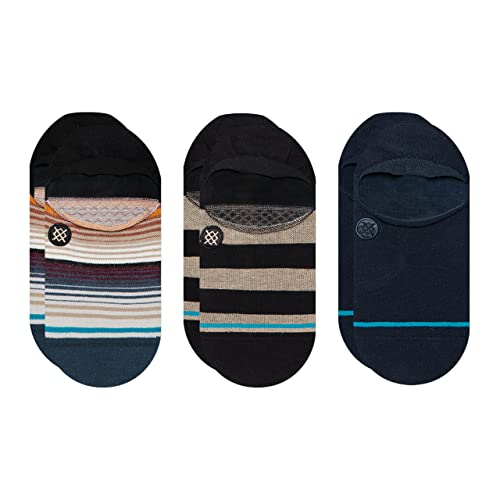 Stance Current 3 Pack No Show Socks (Medium, Blue)