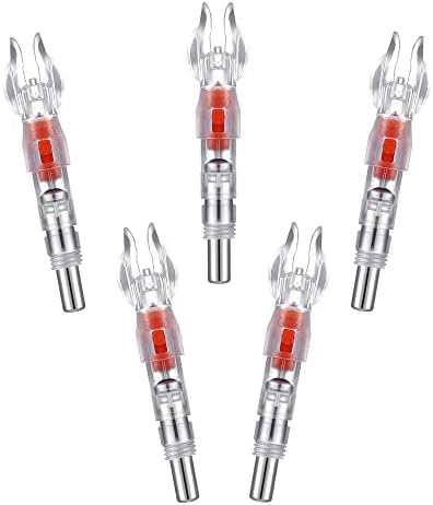 Hosolee 6.20mm/.244inch Lighted Nocks Automatically Bowstring Activated Knock for Archery Arrows Shafts