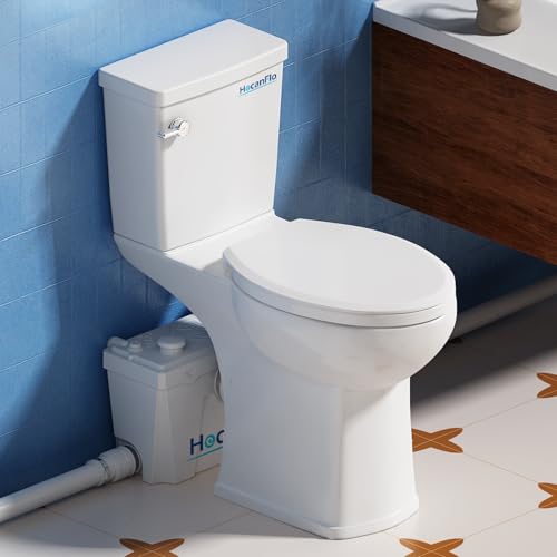 21 Tall Upflush Macerating Toilet System ADA Height Toilet with Pump