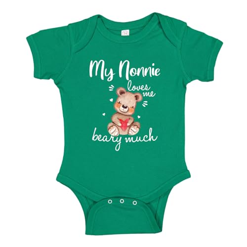 My Nonnie Loves Me Beary Much Baby One Piece Bodysuit Or Toddler Shirt Nonnie Baby Gift for Baby Boy or Girl