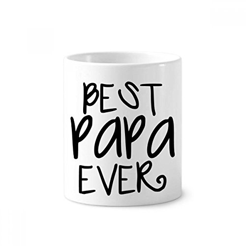 Mug Père Meilleur Papa Céramique | Tasse Blanche 350 ml Porte-Stylo