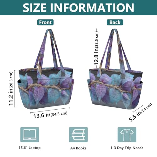 Bolso Tote para Mujer con Estampado de Hojas miniatura 5