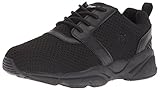 Propét Women Stability X Sneaker, Black/Berry, 8.5 2X-Wide
