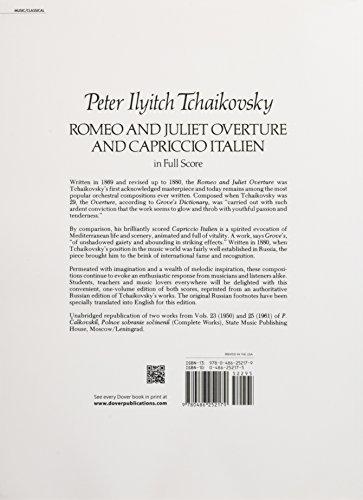 Romeo and Juliet Overture and Capriccio Italien in Full Score (Dover Orchestral Music Scores) - Image 2