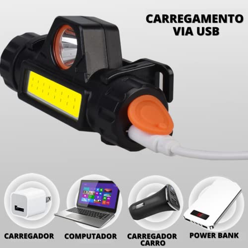 Farol Lanterna De Cabeça Led Potente Resistente Água Para Ciclismo Caminhada Trilha Acampamento Pesc