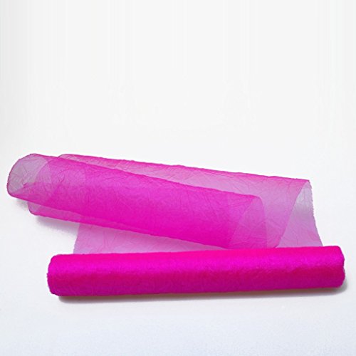 Crash Chemin de Table en Organza Rose – 28 cm de Large – Rôle 5 mètres – 68280 44-R 280