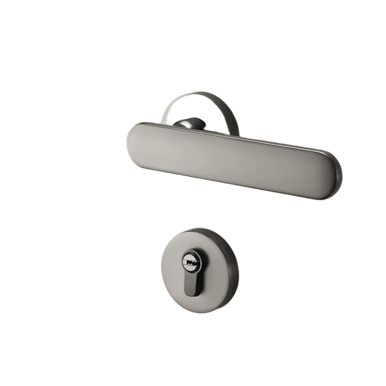 Sxolcoufoh Gun Gray Golden Solid Wood Split Lock Handle 1Pcs(Gun Gray)