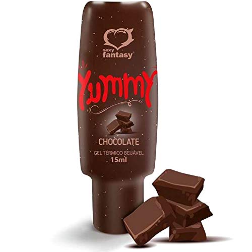 Yummy Gel Lubrificante Comestível Térmico Beijável 15ml Chocolate