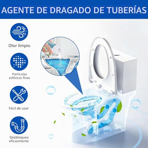 Miniatura 3 de 2 Piezas Desatascador De Desagües Extrafuerte,Limpiador De Inodoros Nuevos,Limpiador De Burbujas De Obstrucción,Resolver Rápidamente Problemas De Obstrucción,Para Bañera, Lavabo,Inodoros
