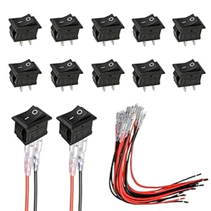 HUAREW KCD1-101 Kippschalter mit Verdrahtung (10 Stück)