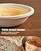 Wood Pulp Banneton Bread Proofing Baskets Set of 2, 9 Inch Round 2.2LB Sourdough Banneton Basket with Liner, Non-Stick Dough Proofing Bowl for Rising and Baking