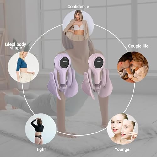 Image of Adjustable Smart LCD Digital Counter Thigh Trainer for Women & Men | Inner Thigh Exerciser for Hips, Arms & Pelvic Floor Workout | Portable Home Fitness Leg with Non-Slip Pads(P-Digital Counter)