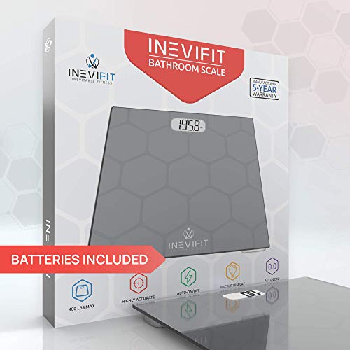 Inevifit Bathroom Scale & Digital Kitchen Scale Fitness Bundle, Complete Body Composition And Nutrition Tracking Solution With Batteries Included #TOP6