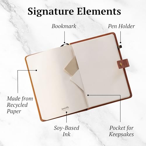 Image of Travel Journal with Prompts (Hardcover) 2nd Edition - Vegan Leather Adventure Essential - 2-Page-A-Day Travel Journal (40 Days) for Women Men Nonbinary - A5 Daily Diary & Traveler Notebook - Gift - Present