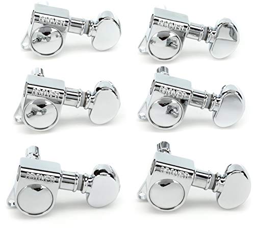 3-Pack Grover 406C6 Mini Locking Rotomatic Tuners - 6-In-line Chrome Value Bundle