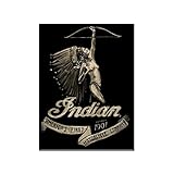 AAHARYA Vintage Indian Girl Motorcycle Posters Cool Wall Art Canvas Print Canvas Painting Wall Art Poster for Bedroom Living Room Decor 16x20inch(40x51cm) Unframe-style