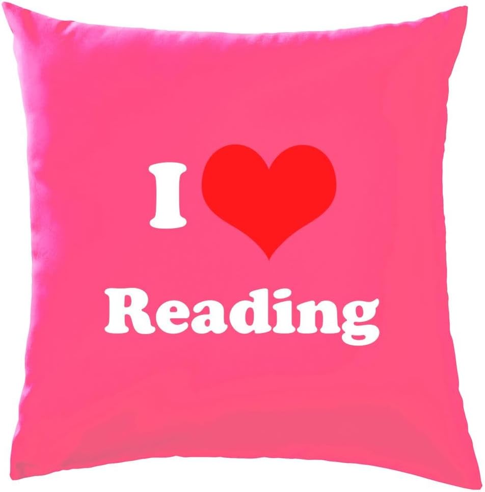 Dressdown I Love Reading - Cushion/Pillow (with Insert) - 41 x 41cm (16)" - Black - One Size