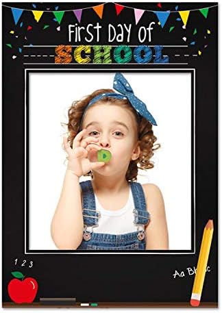 Miniatura 3 de SWYOUN Negro Primer día de escuela Regreso a la escuela Fiesta Photo Booth Selfie Frame