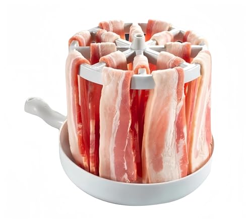 Mingchang Kitchen Tools Tray Hanger Cooker Bacon Cooker Cooking Tool，Microwave Bacon Rack Bacon Hang Cooker for Home Dorm Bar Use