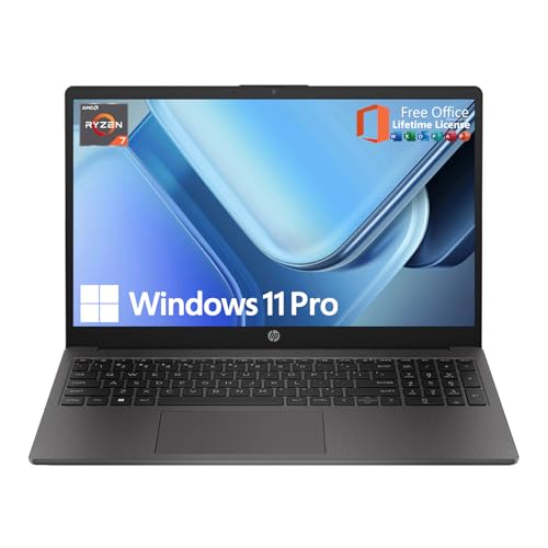 HP 2025 Updated 15.6″ Ryzen 7 Business Laptop (64GB RAM | 2TB SSD)