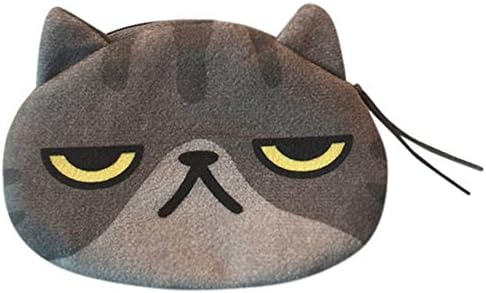 Card Wallets for Women Women Cute Print Cat Face Girl Plush Coin Purse Change Purse Bag Wallet Wallet (D, One Size)