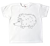 100% Baumwolle; rundgenäht; Kinder T-Shirt ohne Seitennähte | Nach Standard Oekotex 100; handbedruckt in Deutschland