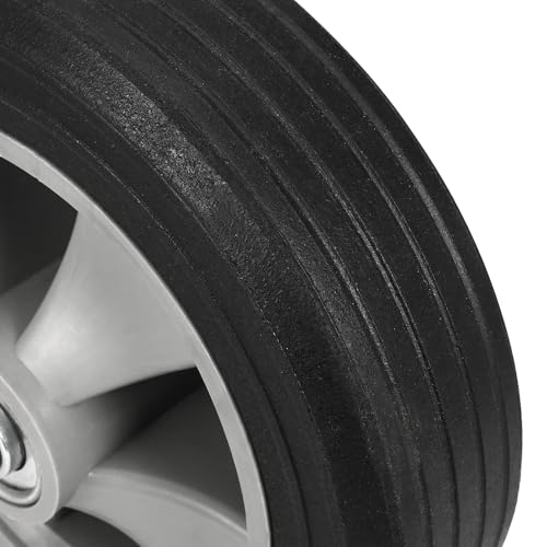 Image of 2 Pack 10 Inch Solid Rubber Replacement Wheels, Flat Free Hand Truck Tires with 5 /8 inch Axle, Hand Truck Replacement Wheels for Cart, Wagons, Wheelbarrow, Dolly, Trolley, 330 lbs Max Load