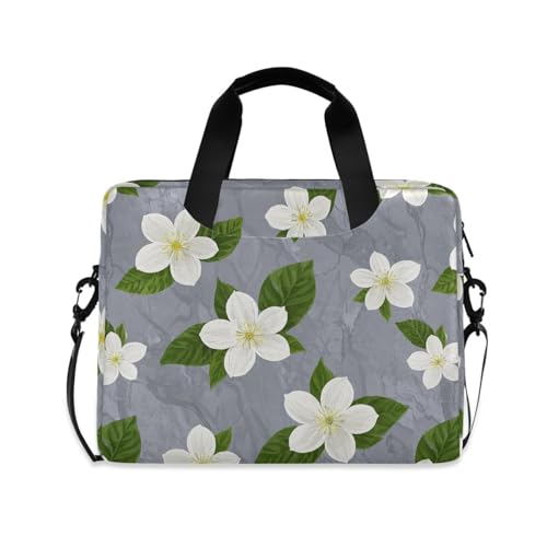 Maletín para portátil 15.6 pulgadas blanco con flores miniatura 1