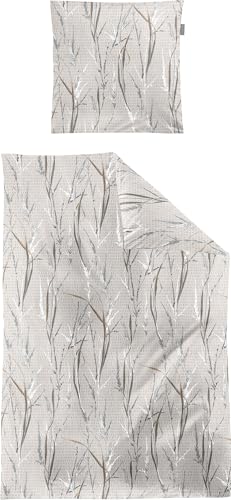Irisette Bettwäsche Soft-Seersucker beige Größe 1x 155x220 cm + 1x 80x80 cm