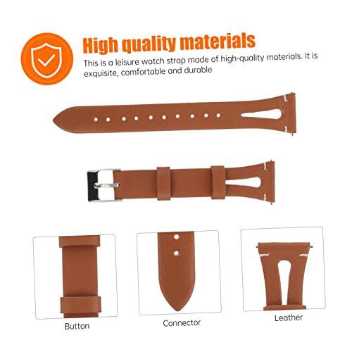 1pc Leather Watch Strap Compatible Watch Quick Release Design Wristband Replacement Lightweight and for Stylish Everyday Wear4