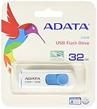 ADATA C008 32GB USB 2.0 Retractable Capless Flash Drive, White (AC008-32G-RWE)