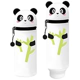 ZHAO GE Kawaii - Estuche para lápices, con cremallera, diseño de panda, lápices de colores, aula, oficina, material escolar, bonito soporte de dibujos animados (panda), Blanco, Fashion
