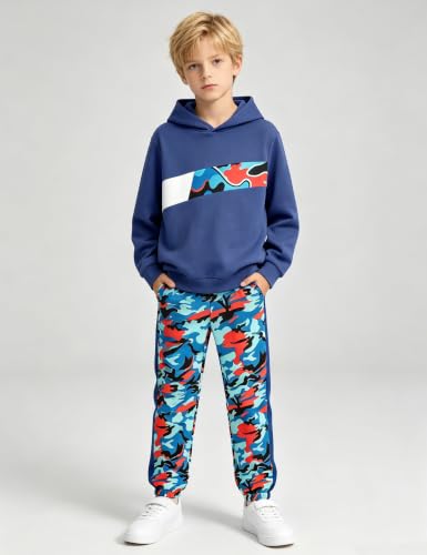 Image of Boys Clothes Boy Outfits 2-Piece Long Sleeve Hoodie and Camouflage Pants Boys Fall Winter Clothes for 6-16 Years