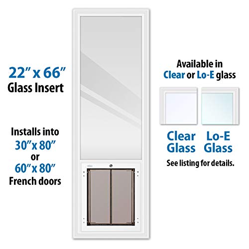 Plexidor Dog Door 22 In. X 66 In. Loe Glass Insert For 30 In. X 80 In. Or 60 In. X 80 In. French Doors #TOP2