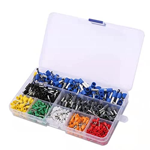 800Stücker Aderendhülsen Set Isolierhülsen AWG22-10(0.5-6 mm²) I Profi Isolierhülsen Set (800 Stück) Crimp-Aderendhülsen Drahtverbinder für Heimwerker Cover